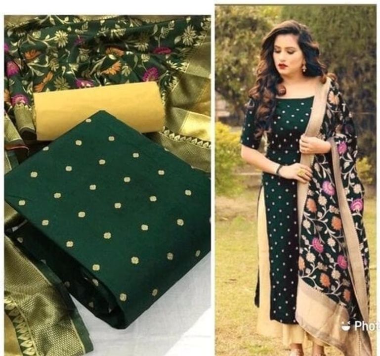 *Gorgeous Printed Taffeta Silk Dress Material/ suit*

*Details:*
Product Name: Gorgeous Printed Taff uploaded by SN creations on 12/25/2021