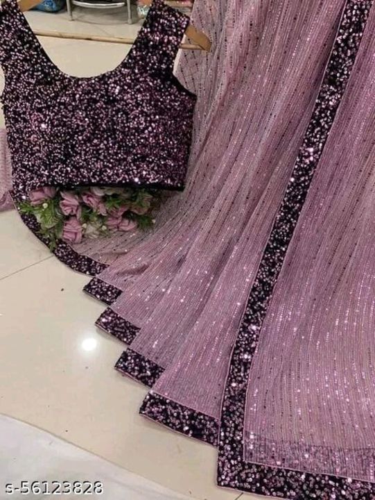 Heavy work butterfly net saree with velvet blouse uploaded by business on 12/25/2021