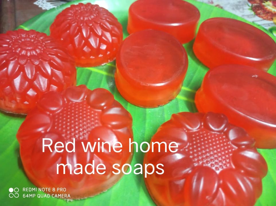 Red wine home made soap uploaded by business on 12/25/2021