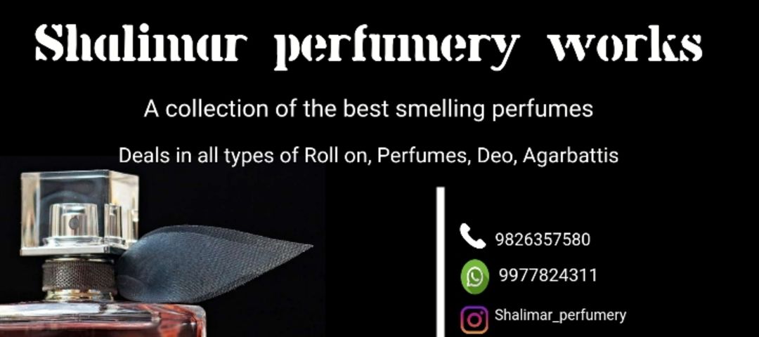 Visiting card store images of Shalimar perfumery works