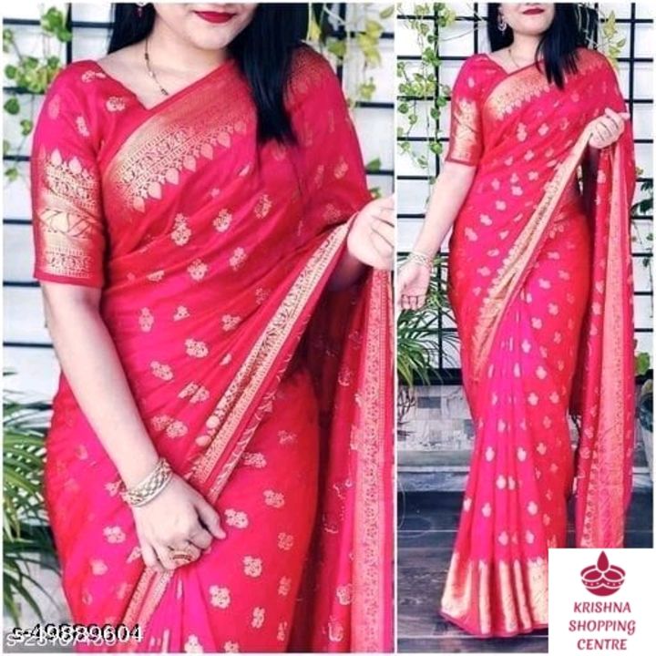 Post image Banarsi Soft Lichi Silk Saree With Unstitched BlouseSaree Fabric: Banarasi SilkBlouse: Running BlouseBlouse Fabric: Banarasi SilkMultipack: SingleSizes: Free Size (Saree Length Size: 5.5 m, Blouse Length Size: 0.8 m) 
Country of Origin: india
Fix Price - 570/-WhatsApp no. 8876683338