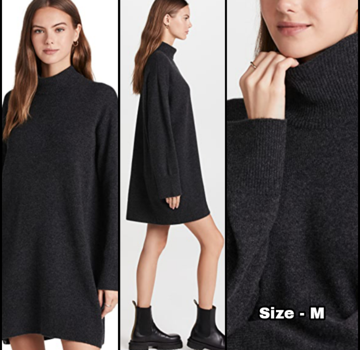 Post image Women's turtleneck cashmere dress
Size - M 
Price - 250+Shipping
Only one piece left ✨
Hurry up low cost with amazing quality 💯
Same day dispatch 📦