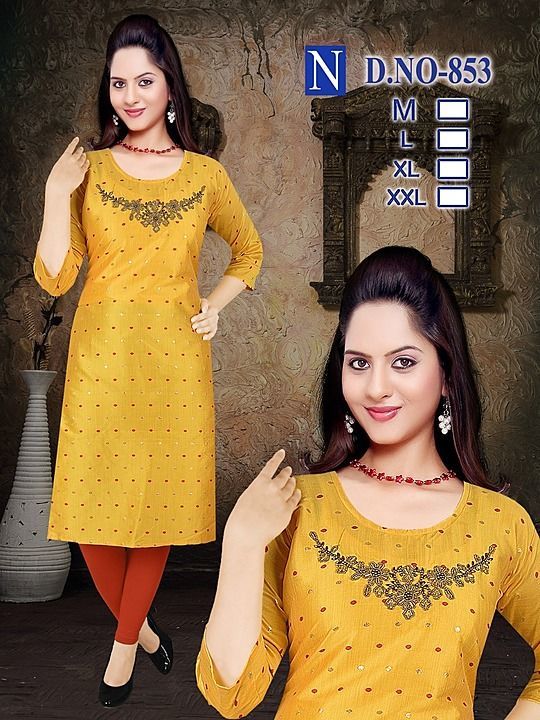 Post image Hey! Checkout my new collection called Rayon straight printed kurti .
