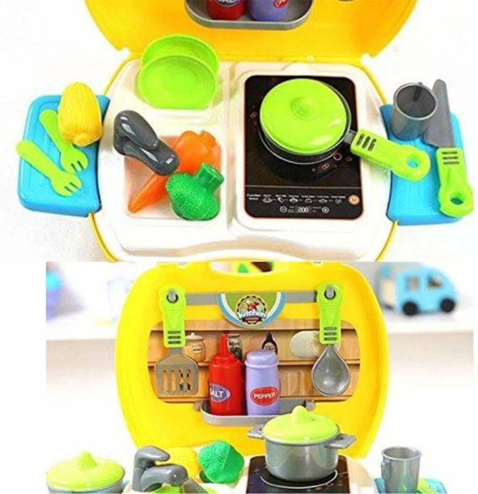 Kitchen Play Set Non Toxic Plastic Unbreakable Toys for Girls with Suitcase Carry Case for Kids
 uploaded by Retail on 12/27/2021