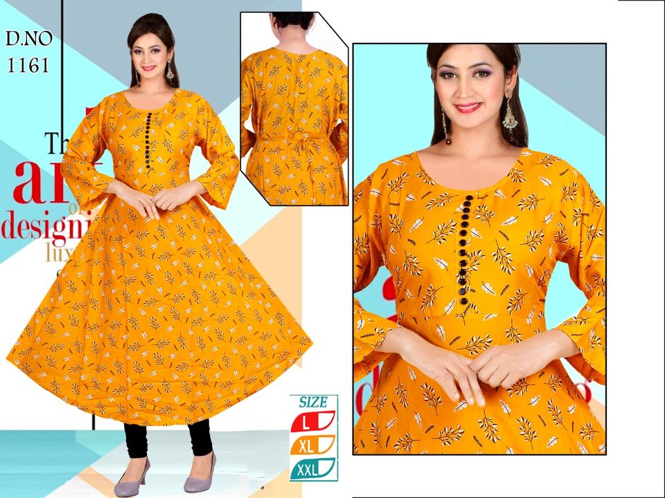 Umbrella printed kurti uploaded by business on 12/27/2021