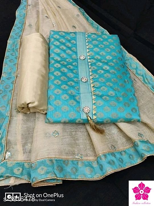 Catalog Name:*Abhisarika Refined Salwar Suits & Dress Materials*
Top Fabric: Banarasi Silk + Top Len uploaded by Fashion collection on 9/27/2020
