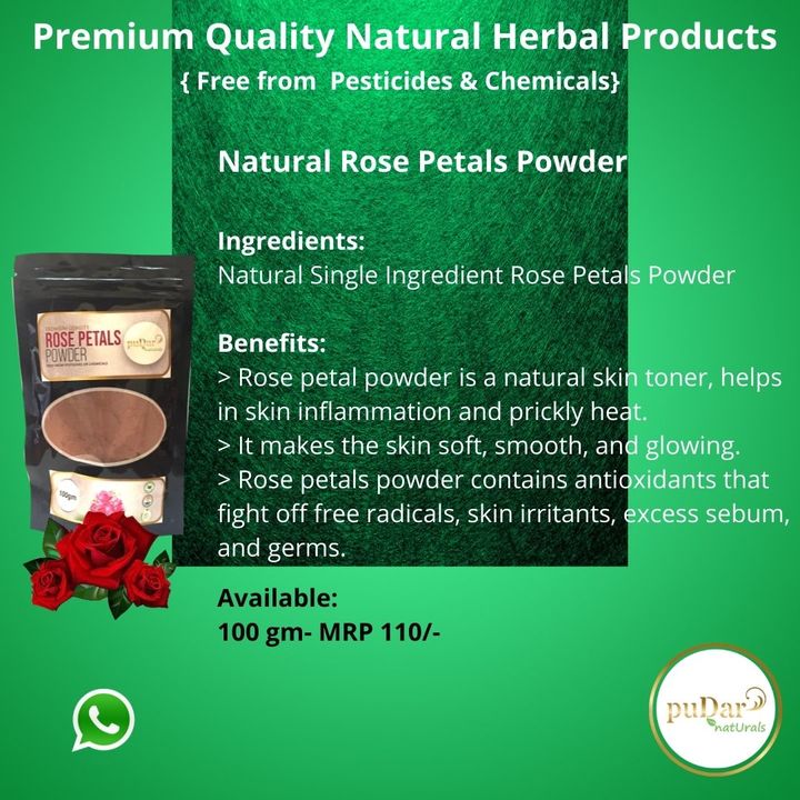 Rose Petal Powder uploaded by Pudar Naturals on 12/27/2021