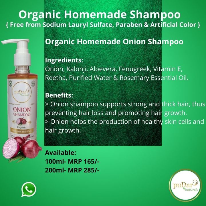Onion Shampoo- Organic uploaded by Pudar Naturals on 12/27/2021