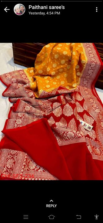 Chiffon handloom silk saree uploaded by business on 12/27/2021