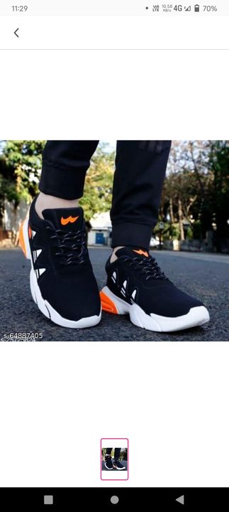Black orange  Sports shoes uploaded by sk all categories product on 12/27/2021