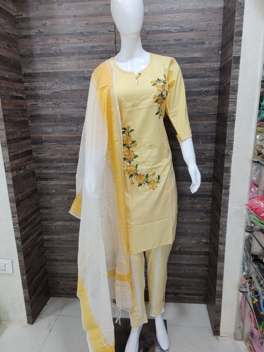 Kurta pent with duppta set  uploaded by SS CREATION  on 12/28/2021