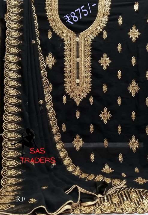 * Georgette butti and embroidery work
Daman embroidery uploaded by SAS Traders on 12/28/2021