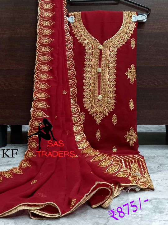 * Georgette butti and embroidery work
Daman embroidery uploaded by SAS Traders on 12/28/2021