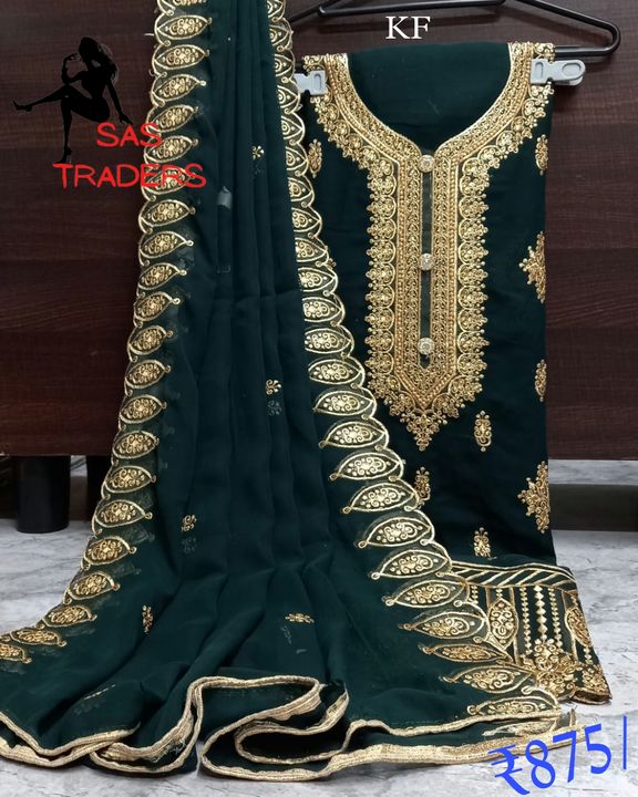 * Georgette butti and embroidery work
Daman embroidery uploaded by SAS Traders on 12/28/2021