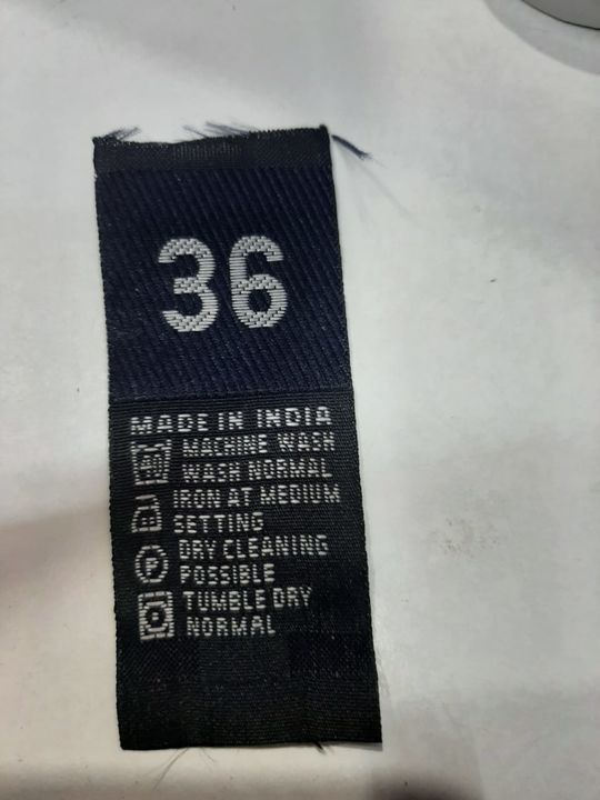 Woven Size Washcare Label uploaded by M.S Gill Label on 12/28/2021