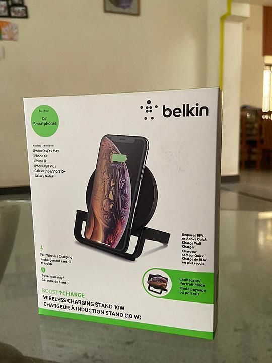 Wireless charger with stand  uploaded by business on 6/7/2020