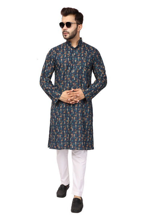 Printed kurta for mens uploaded by Choudhary Garments on 12/28/2021