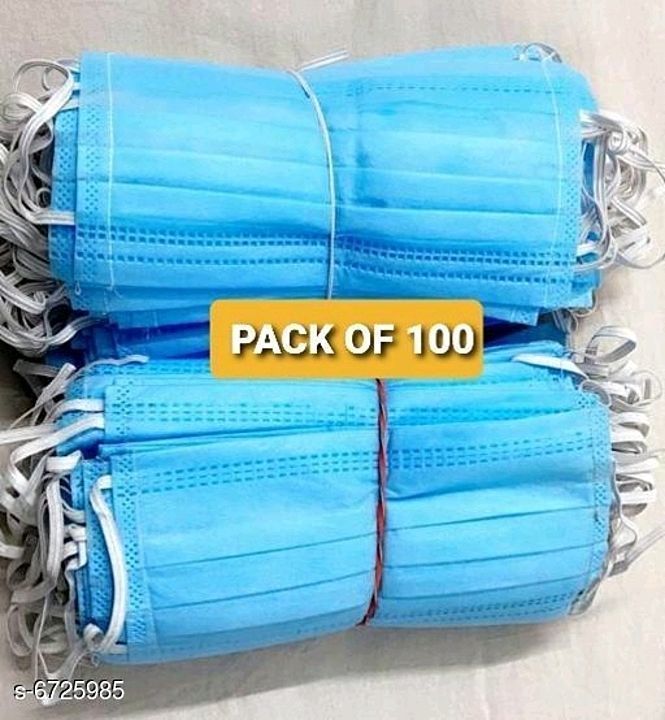 Post image Catalog Name:*Useful 3 Layer Face Mask *
Material:  Non woven
Type: Face Masks
Multipack: Variable (Product Dependent)
Sizes: Free Size
Dispatch: 2-3 Days
*Proof of Safe Delivery! Click to know on Safety Standards of Delivery Partners- https://bit.ly/30lPKZF