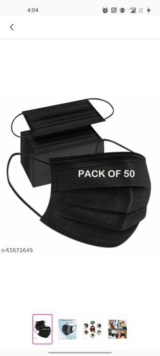 Pack of 50 masks uploaded by A2Z products and services on 12/28/2021