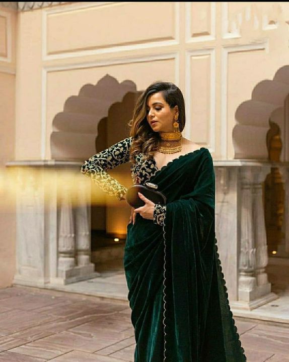 Velvet saree uploaded by Sukhmani fashion hub on 12/28/2021