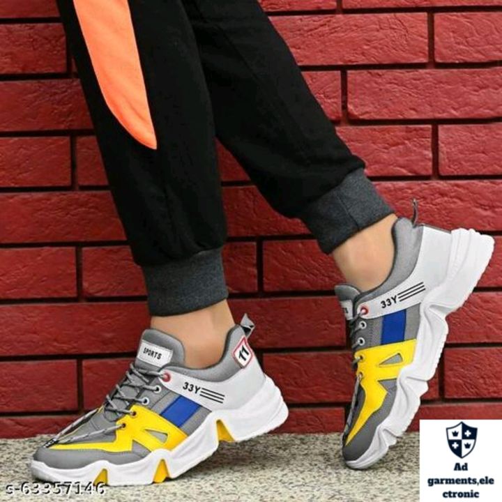 Post image Catalog Name:*Aadab Fashionable Men Sports Shoes*Material: MeshSole Material: RubberFastening &amp; Back Detail: Lace-UpPattern: Colorblocked .Rs . Only 650.