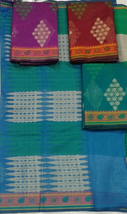 Cotton silk sarees with blouse uploaded by KHAZANA ARTS on 12/29/2021