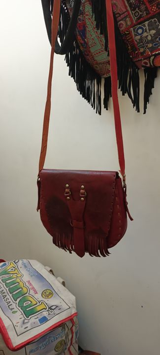 Side leather bag uploaded by Mojari the juti store on 12/29/2021