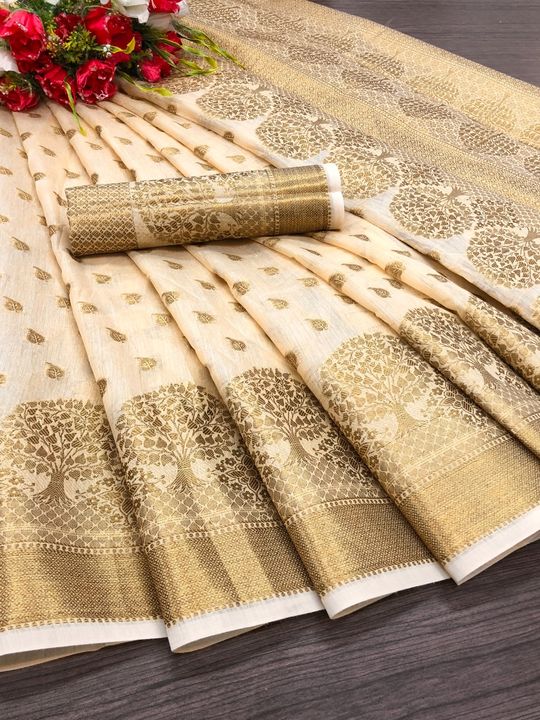 New Lounching Soft Lilen Silk Saree  uploaded by business on 12/29/2021