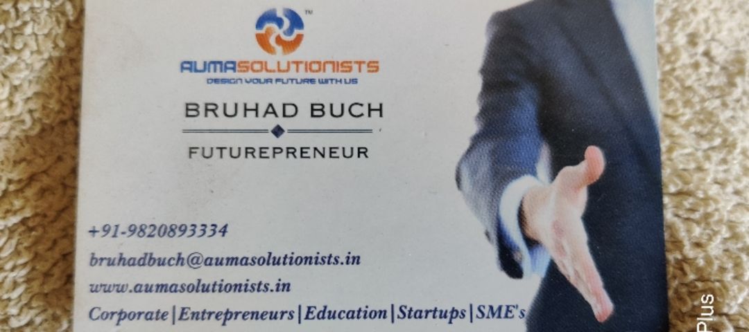 Visiting card store images of AUMA SOLUTIONISTS