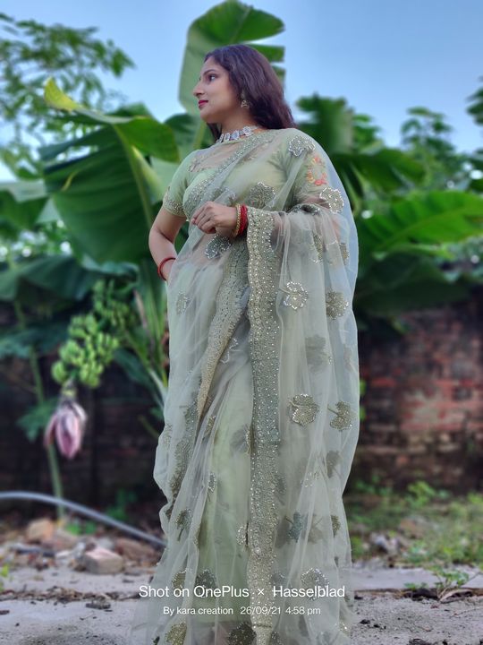 Net saree uploaded by business on 12/29/2021