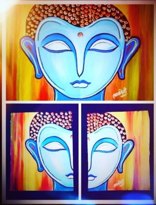 Handmade buddha painting uploaded by Pihu'screation on 12/29/2021