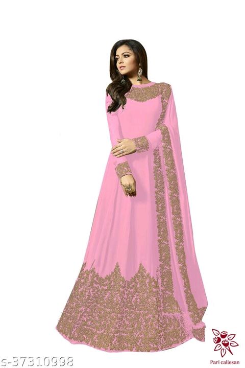 Post image Catalog Name:*Comfy Ravishing Women Gowns*Fabric: GeorgetteSleeve Length: Long SleevesPattern: Embroidered,SolidMultipack: 1Sizes:Free Size (Bust Size: 42 in, Length Size: 52 in) 
Easy Returns Available In Case Of Any Issue*Proof of Safe Delivery! Click to know on Safety Standards of Delivery Partners- https://ltl.sh/y_nZrAV3