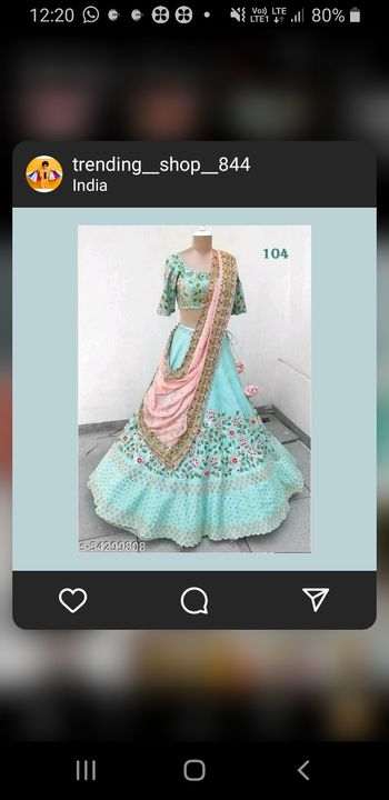 Party wear lehenga uploaded by business on 12/29/2021