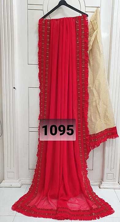 DESIGNER RED SAREES WITH CONTRAST BLOUSE  uploaded by business on 9/27/2020