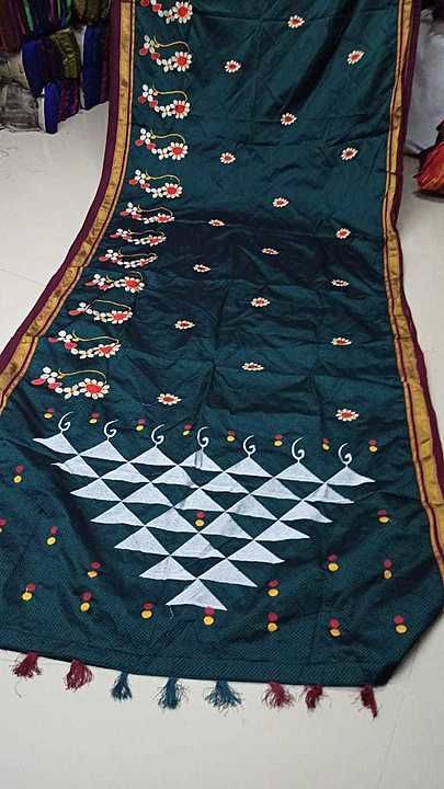 Khan saree ...
Nath embroidery with saraswati pallu... 
Book fast...
Colour available..
Prize 1550+$ uploaded by business on 9/27/2020