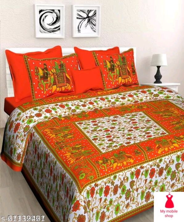 Stylish pure cotton bedsheets  uploaded by business on 12/29/2021