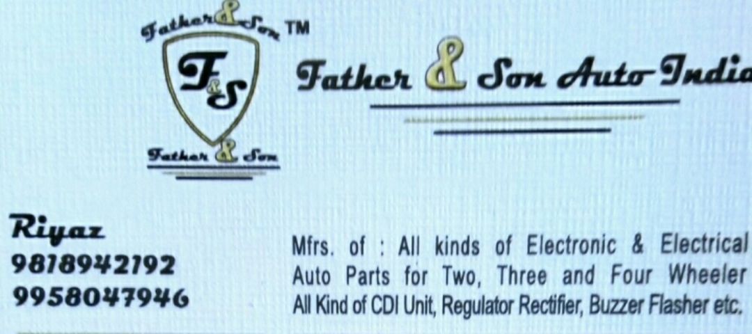 Visiting card store images of Father and son