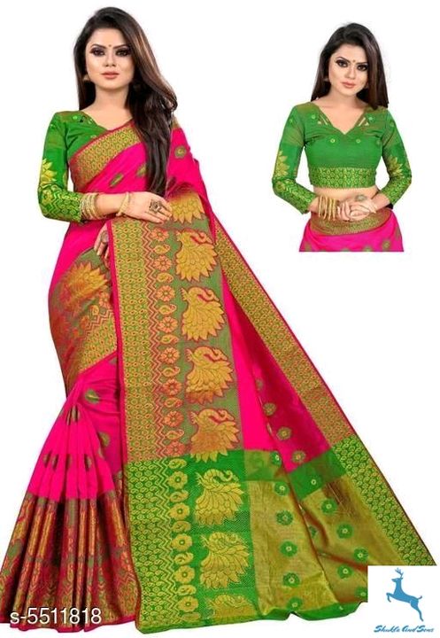 Post image Price Rs. 500Free Delivery7 Day's Easy ReturnCOD Available

Whatsapp -&gt; https://ltl.sh/zDmUw_SN (+918707304810)Catalog Name:*Banita Alluring Sarees*Saree Fabric: Dupion SilkBlouse: Separate Blouse PieceBlouse Fabric: Dupion SilkPattern: Woven DesignBlouse Pattern: Same as SareeMultipack: SingleSizes: Free Size (Saree Length Size: 5.5 m, Blouse Length Size: 0.8 m) 
Dispatch: 1 DayEasy Returns Available In Case Of Any Issue*Proof of Safe Delivery! Click to know on Safety Standards of Delivery Partners- https://ltl.sh/y_nZrAV3s