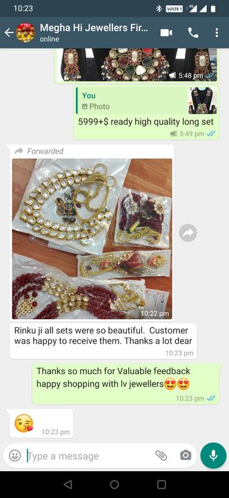 Customer feedback uploaded by Lv jewellers on 12/29/2021