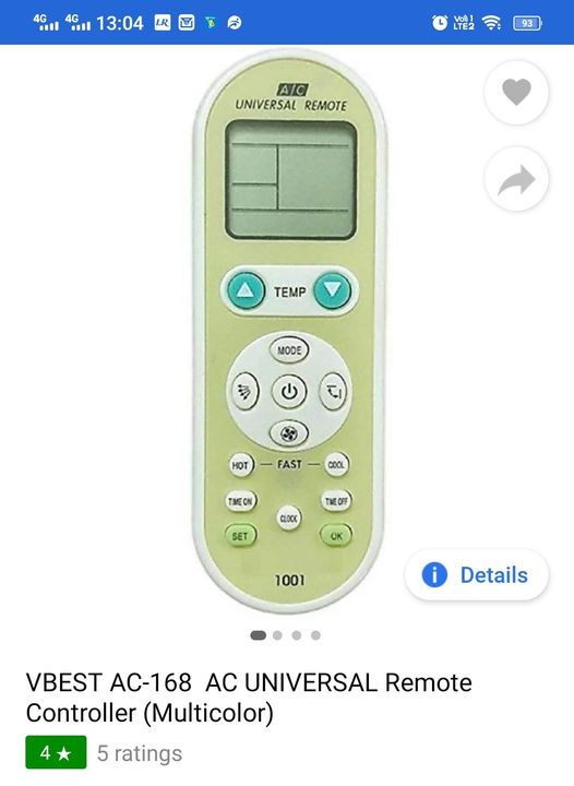 Universal remote ac  uploaded by business on 12/29/2021