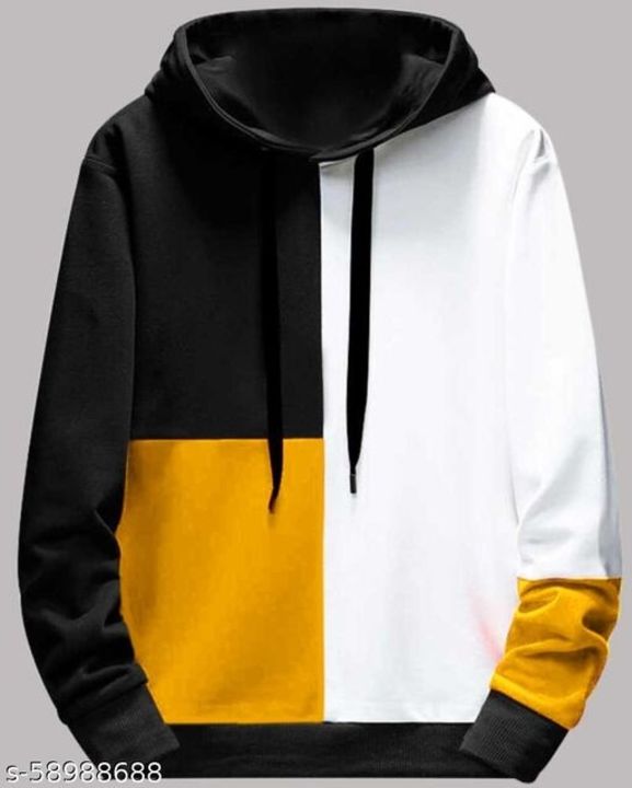 Full sleeves yellow white solid men sweatshirt uploaded by Online on 12/30/2021