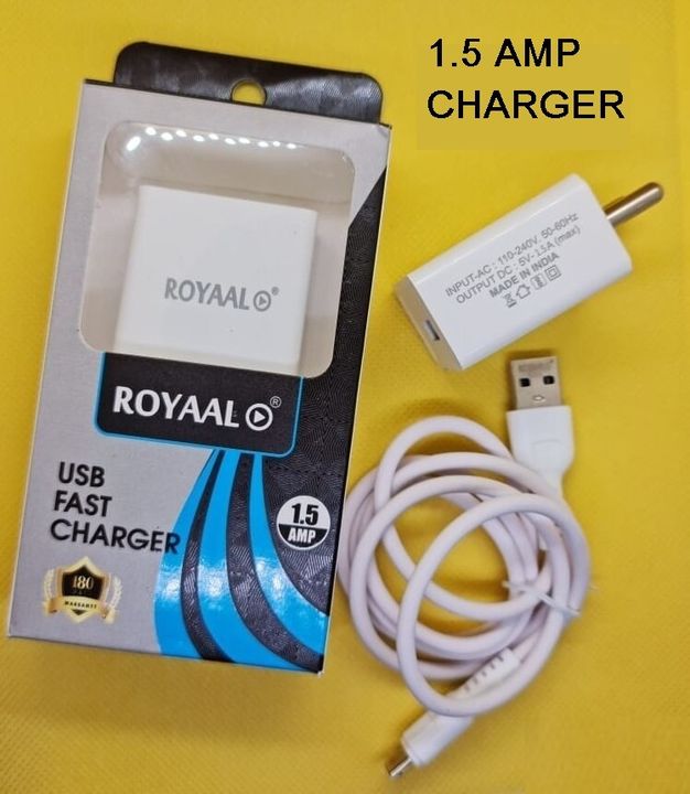 1.5 amp charger with charging cable uploaded by business on 12/30/2021