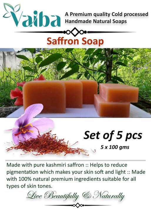 Saffron soap uploaded by Vaiba Products Co., on 12/30/2021