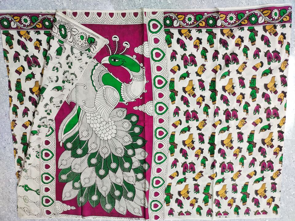 Cotton kalamkari sarees uploaded by business on 12/30/2021
