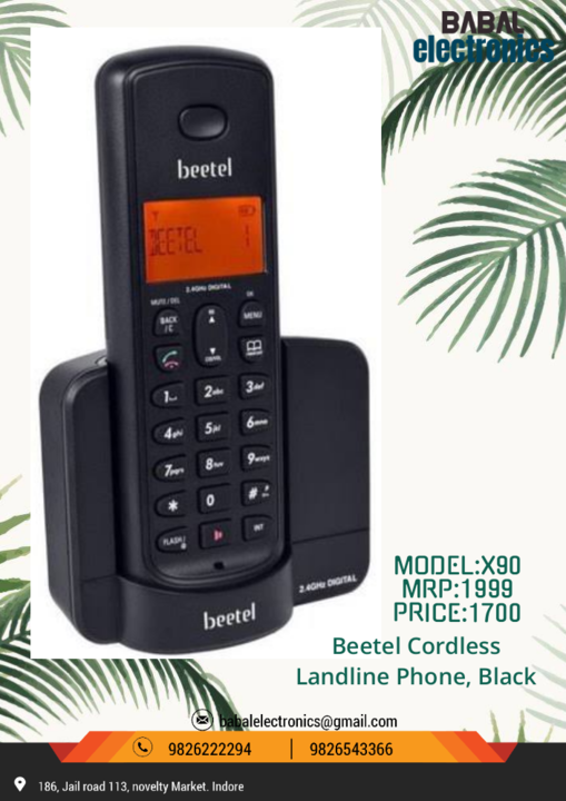 Beetel x90 landline cordless phone uploaded by Babal Electronics on 12/30/2021