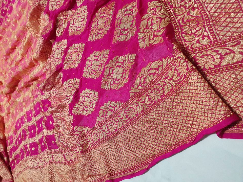 Georgette Bandhni Saree uploaded by business on 12/31/2021