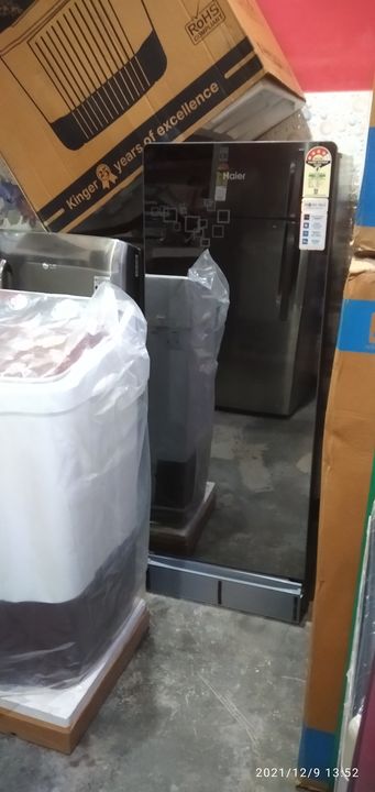 Haier 220 Liter glass door fridge market price 16900 but limra Electronics heavy discount uploaded by LIMRA ELECTRONICS on 12/31/2021