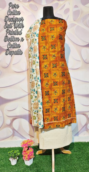 Cotton Unstiched Designer Suut uploaded by Narang Clothing on 12/31/2021