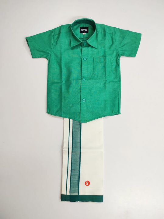 Kids Dhothi Shirt Set Match & Match Jari for 1-10 age Boys uploaded by Mercury Trends on 12/31/2021