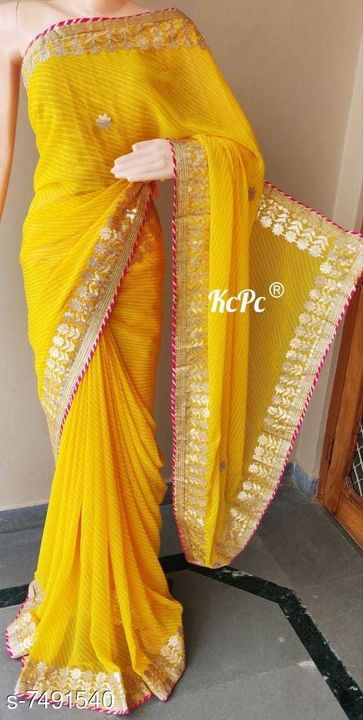 Georgette saree uploaded by Sai creations on 12/31/2021
